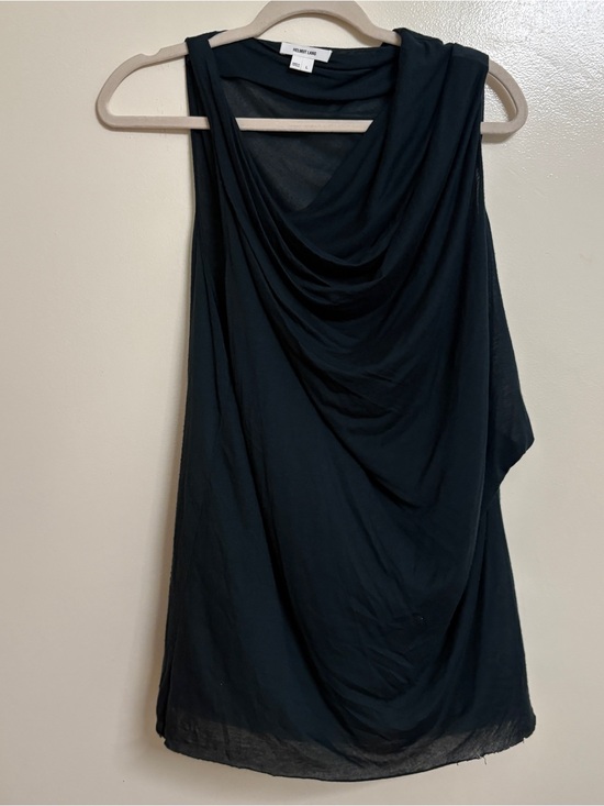 Helmut Lang Tops - Helmut Lang Draped Lapis Blue Slack Jersey size L